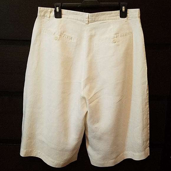 Vtg. Syllables Linen 100% Bermuda Shorts Size 34 - Picture 4 of 8